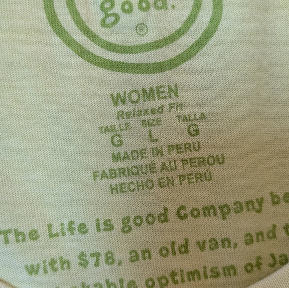 Life Is Good T-shirt, Simplify, Gardening, Green, Size Large - Picture 5 of 7